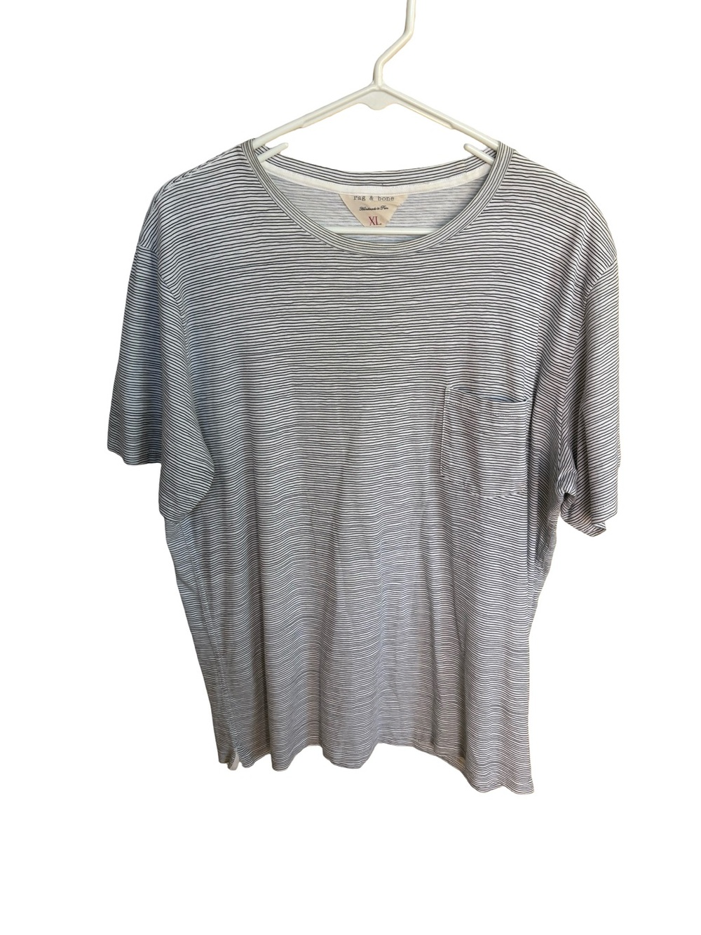 Rag & Bone Men’s Striped Pocket Tee Sz Xl